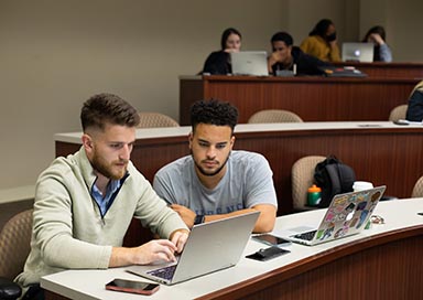 Grad students in class