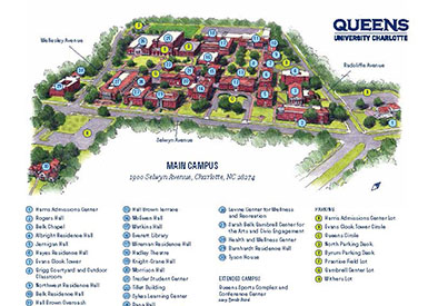 Queens main campus map