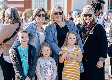 Kelley Duffy and her family at Homecoming