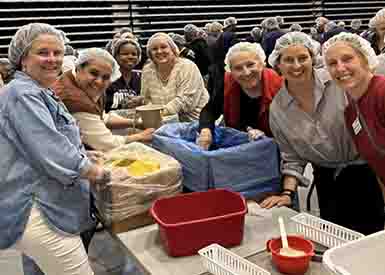 Faculty and staff volunteers at Day of Scholarship and Service