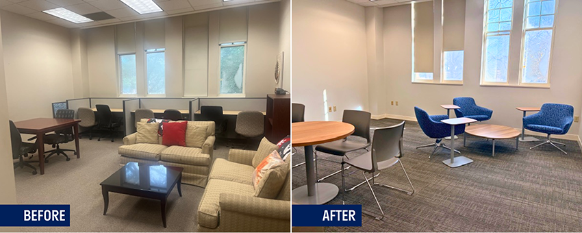 Before & After - Sykes study room