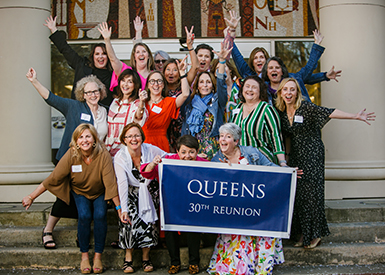 Class of 1991 group photo having fun