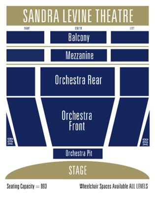 Image of seating layout in Sandra Levine Theatre