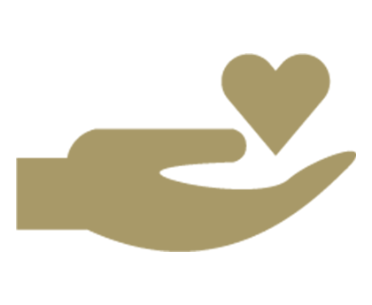 Caring hand icon