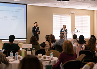 Business conference presentation