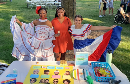 Staff and students celebrating Hispanic heritage month