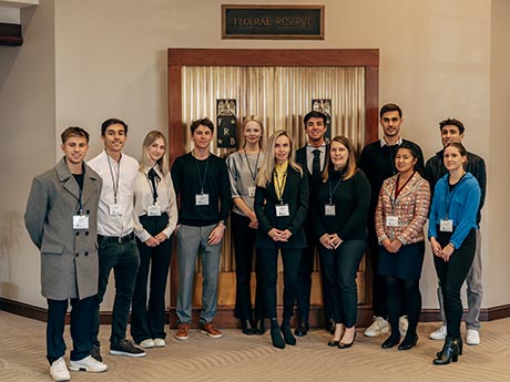 MSFA students at Federal Reserve