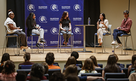 Student panel discussion with speakers