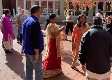 Students, staff participating in Diwali event