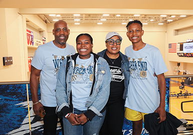 Family in Curry Arena