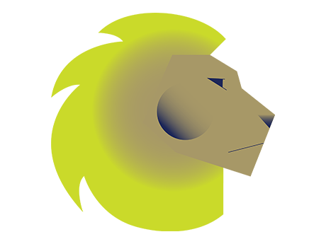 Lion head illustration
