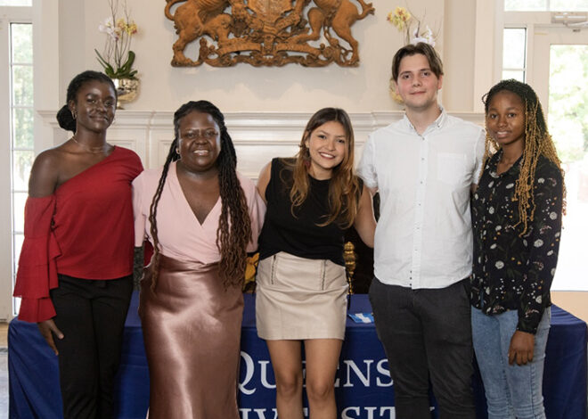 International students in Queens Hall