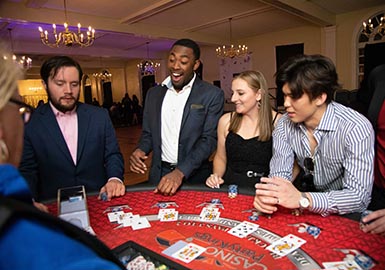 Students at Casino Night