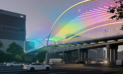 Bridge rendering with lights
