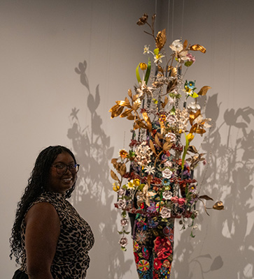 Satori Smith with flowers
