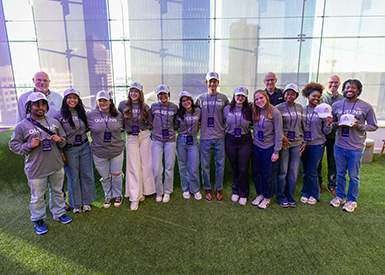 Queens students group photo