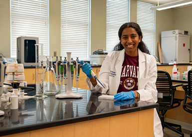 Sandhya Konar in genetics lab