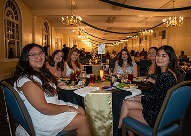 Students at Boar's Head Banquet