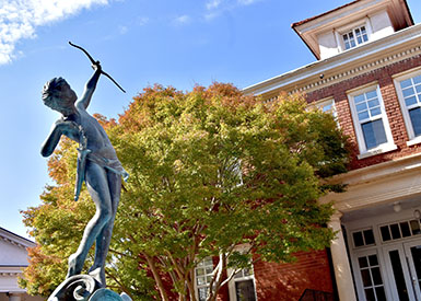 Diana Statue and Watkins Hall