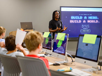 Joshua Mason teaching at AI Play