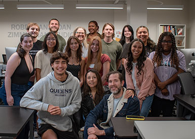 Graphic design students group photo