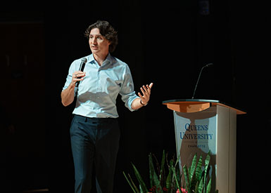 Justin Trudeau at Queens Learning Society event
